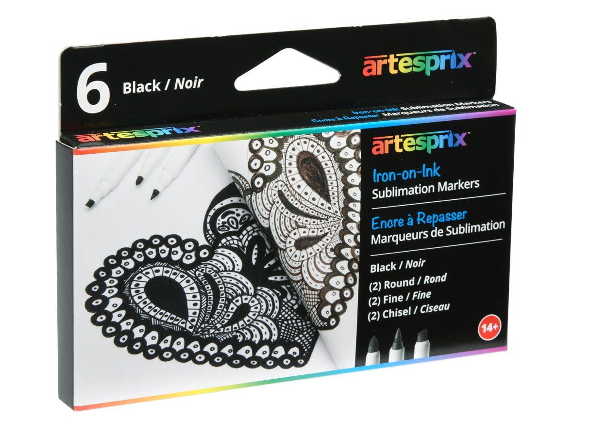 Black Sublimation Markers - 6Ct