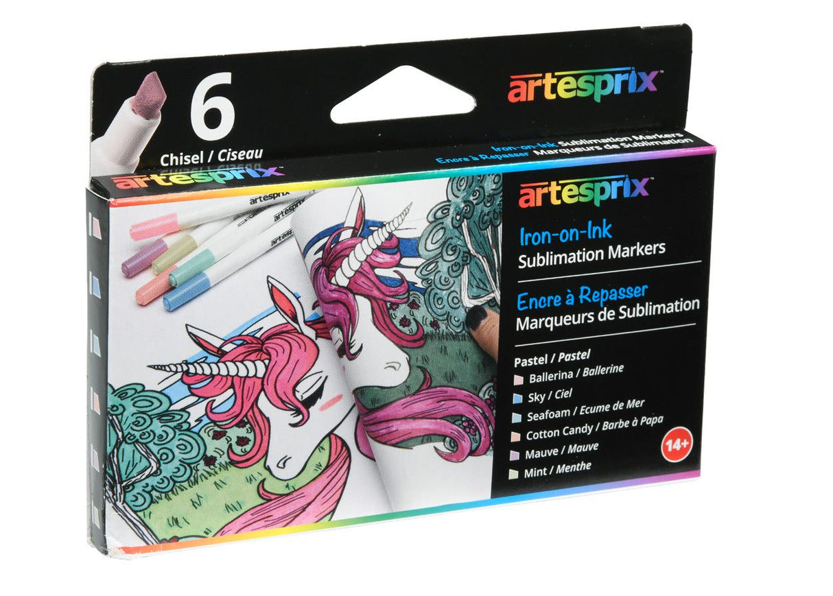 Pastel Sublimation Markers – 6 Count