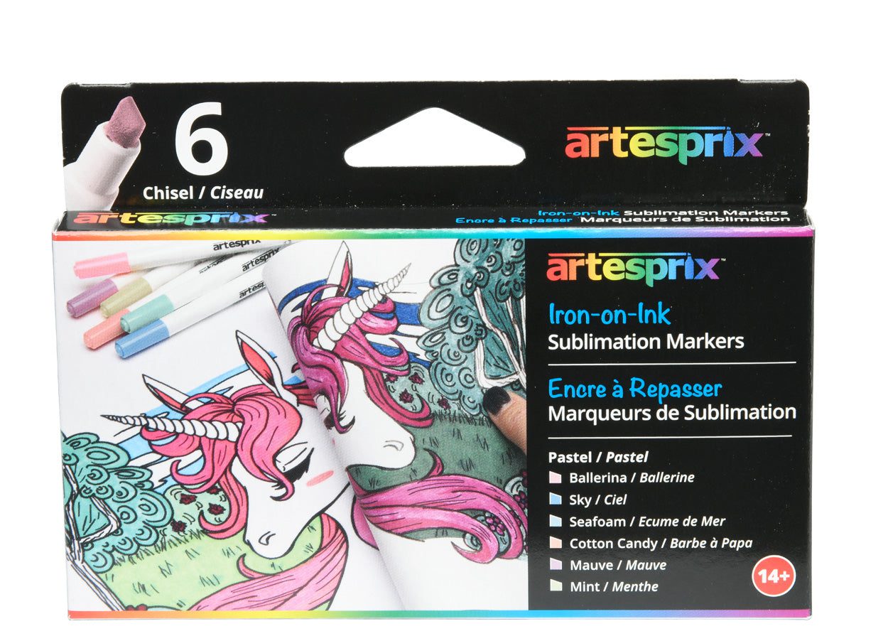 Pastel Sublimation Markers - 6Ct