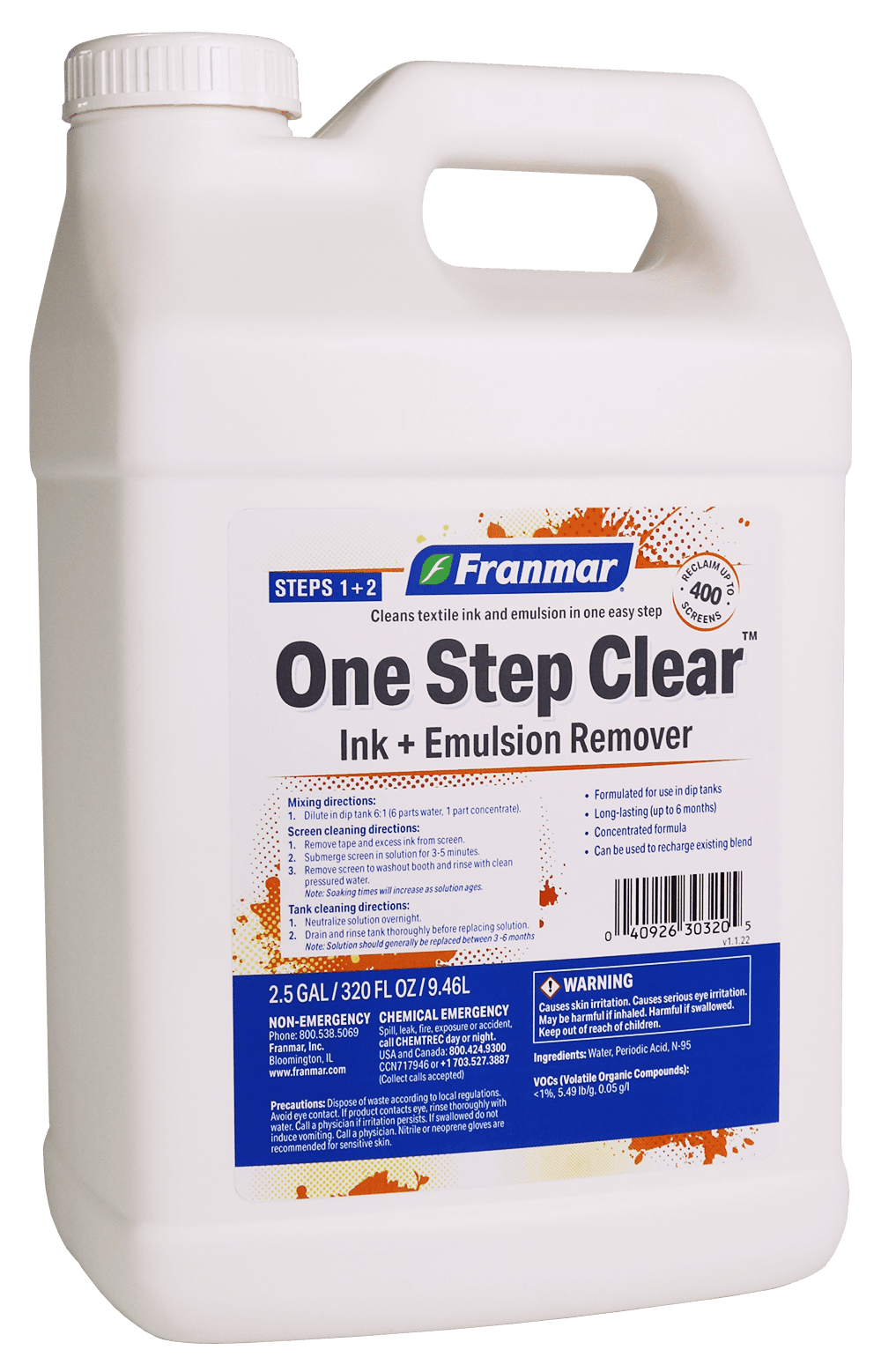 Franmar® Ink + Emulsion Remover (One Step Clear)