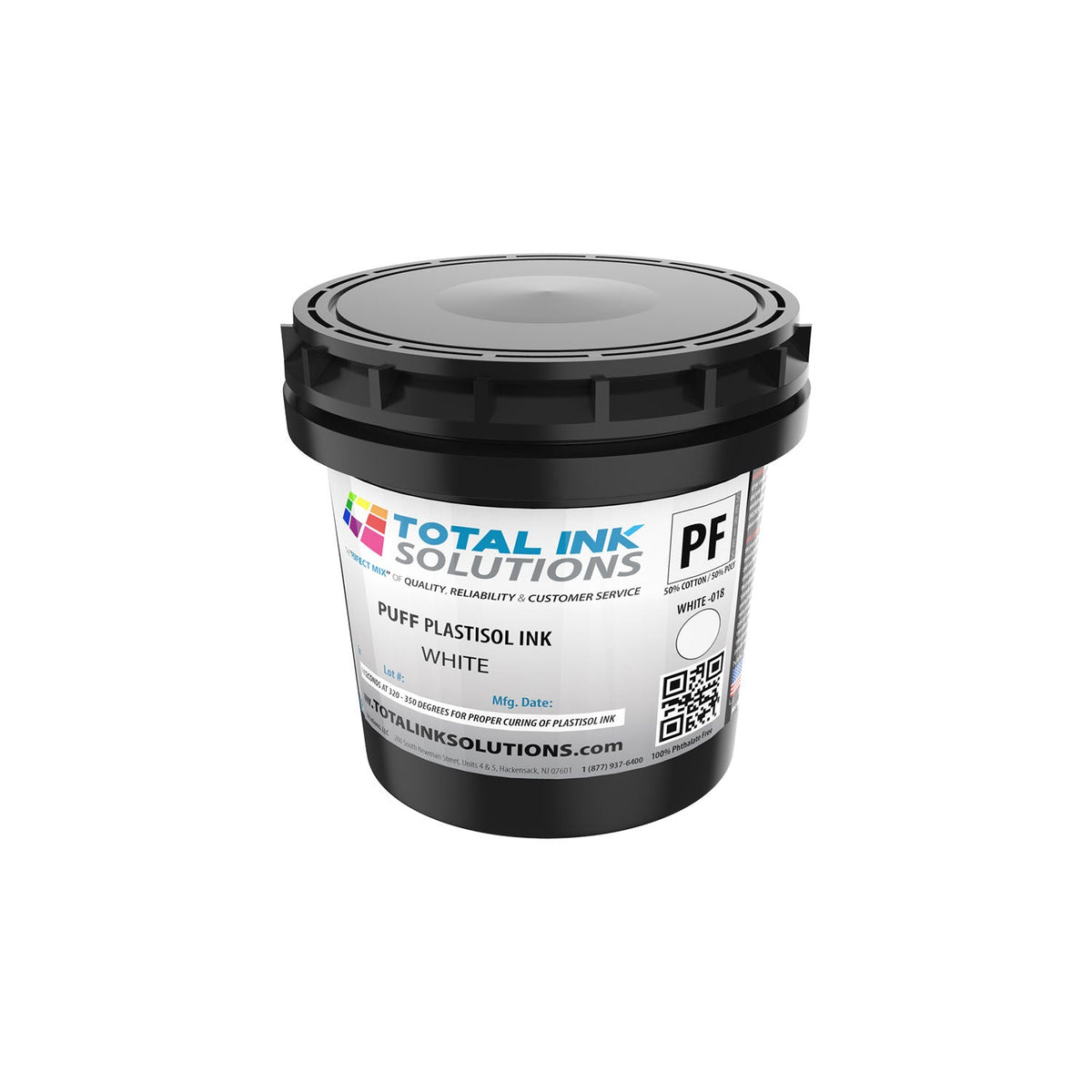 Puff White Plastisol Ink – High-Opacity, 3D Puff Ink for Bold & Textured Prints (Pint)