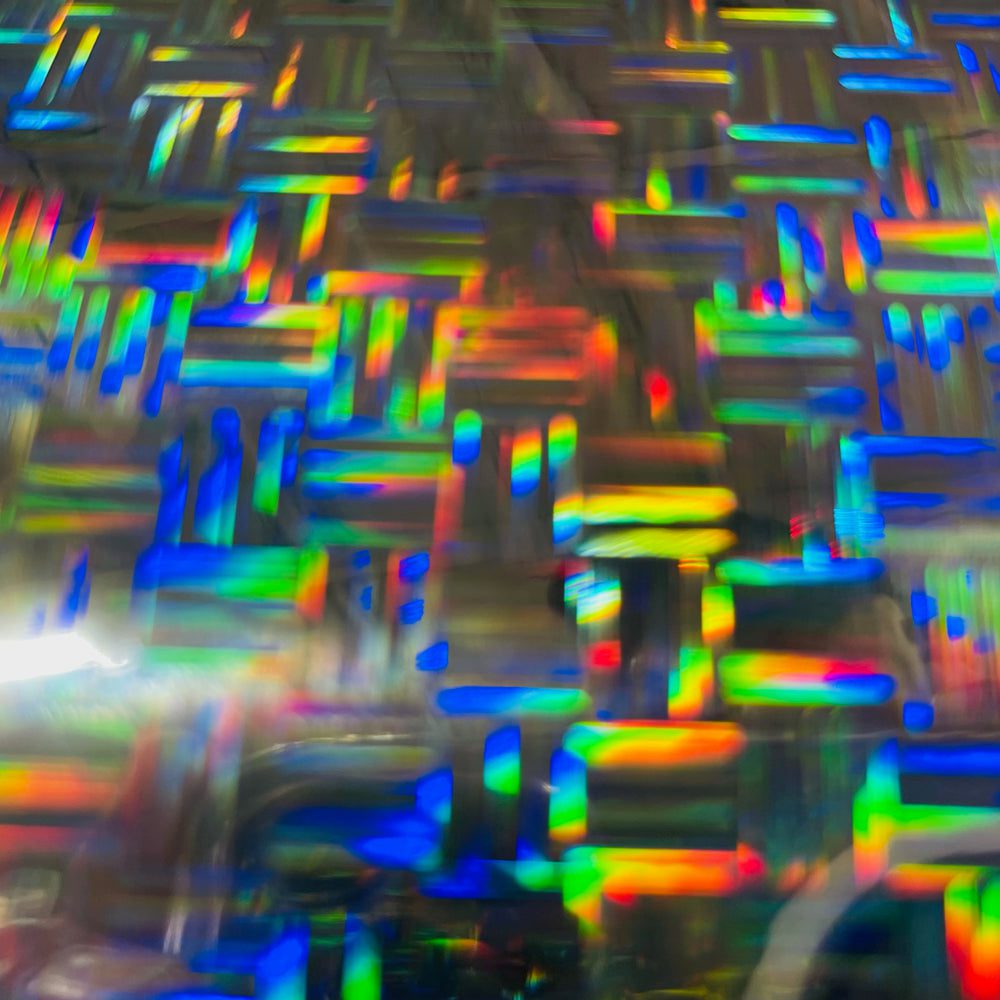 Holographic Interlocking Squares Printable Sticker