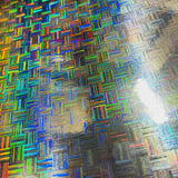 Holographic Interlocking Squares Printable Sticker