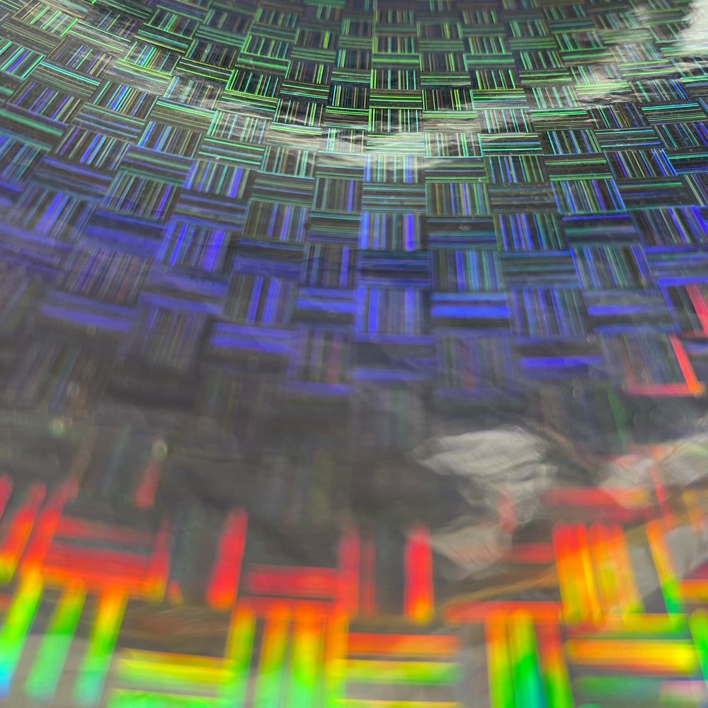 Holographic Interlocking Squares Printable Sticker