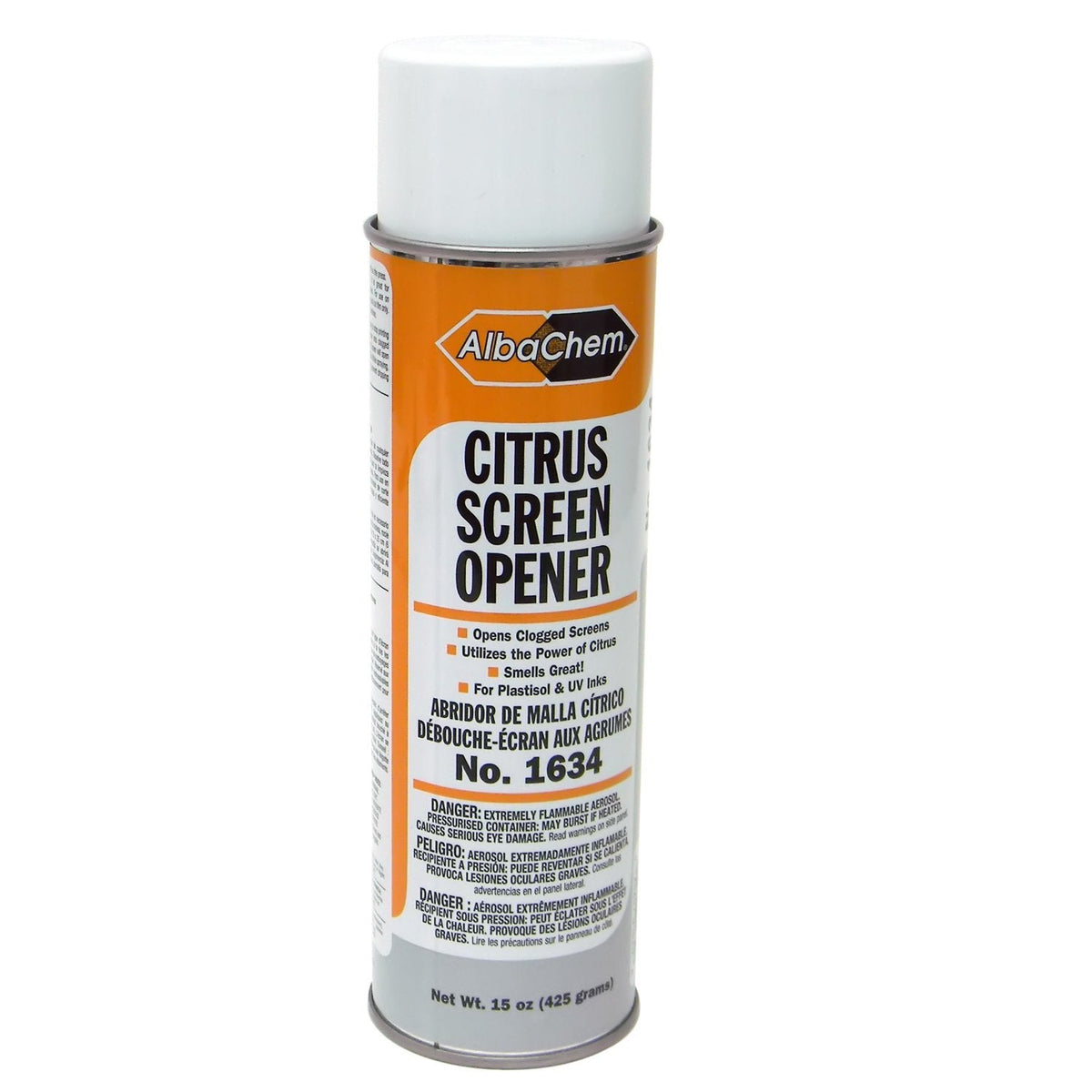 AlbaChem® Citrus Screen Opener 1634 - 15oz | Eco-Friendly Screen Opener & Cleaner