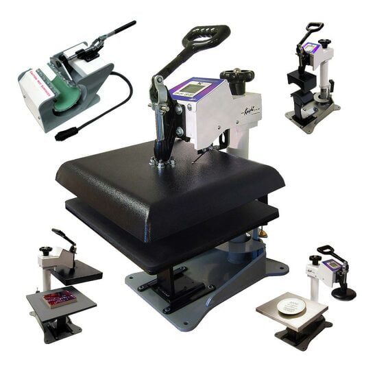 Geo Knight Digital Combo DC8 Swing-Away Heat Press – 14" x 16" Multipurpose Press