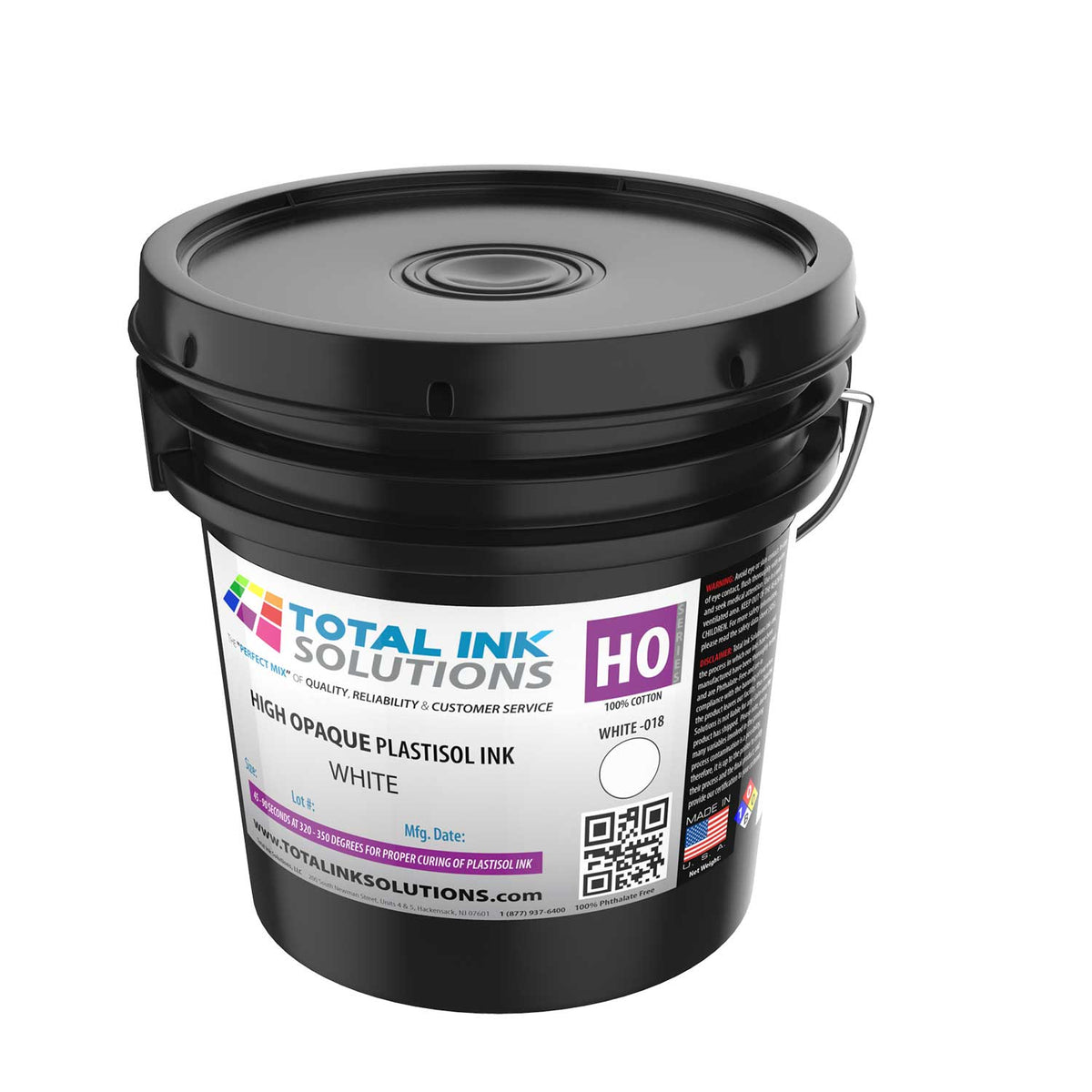 High Opaque Plastisol Ink - White - Gallon