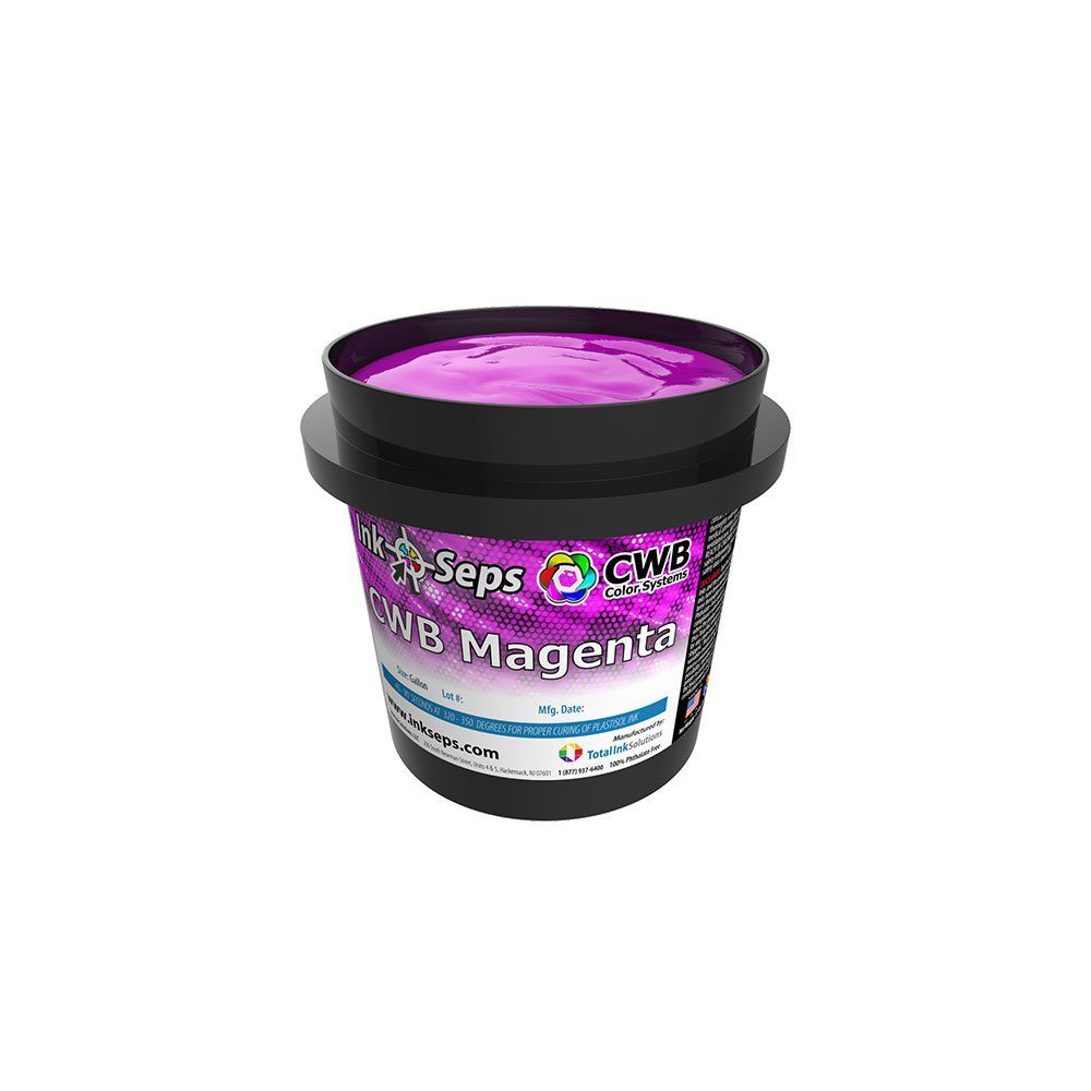 Total Ink Solutions® CWB Magenta Simulated Process Plastisol Ink | High-Opacity Ink for Simulated Process Printing