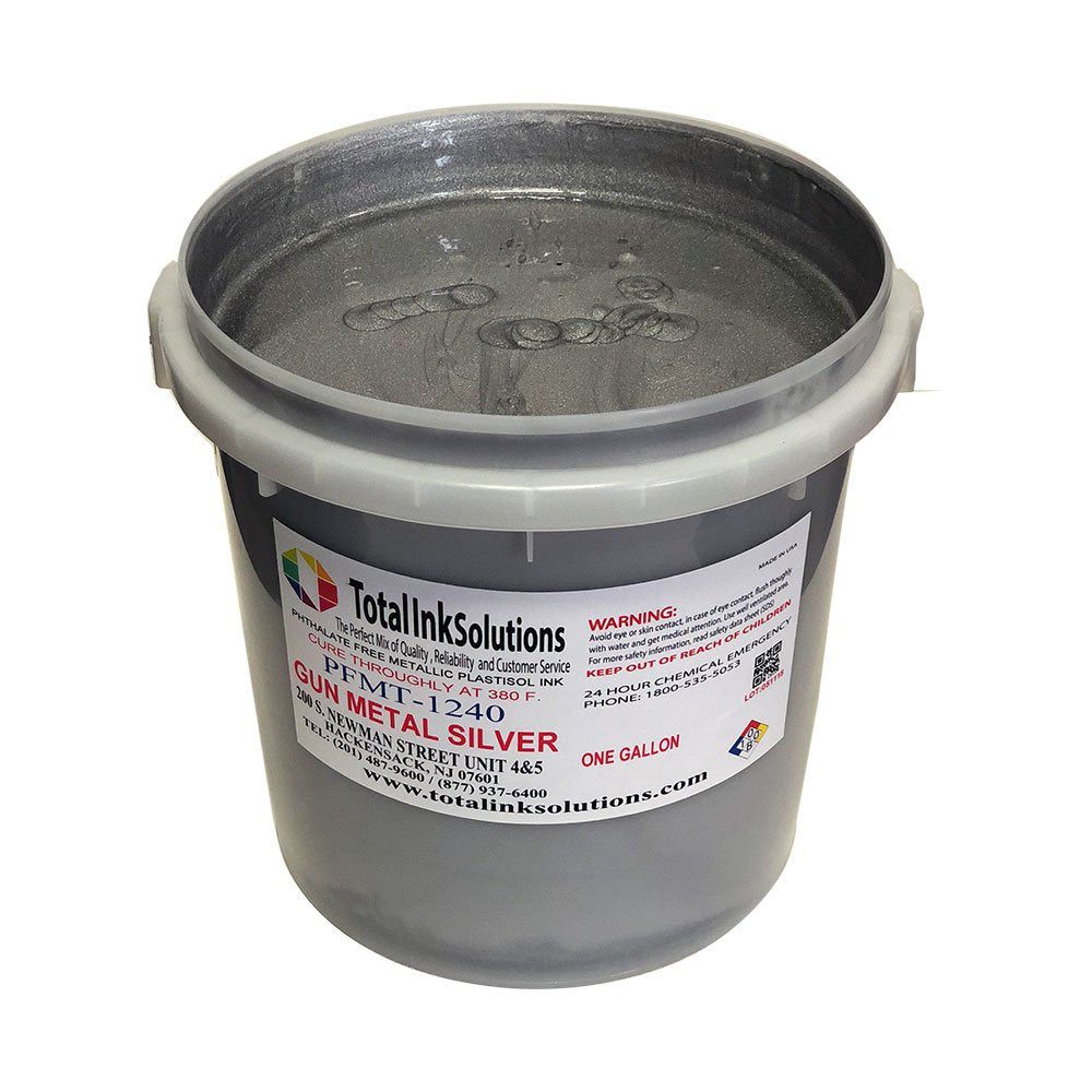 Total Ink Solutions® Gunmetal Silver Metallic Ink – Deep Metallic Finish & High Opacity