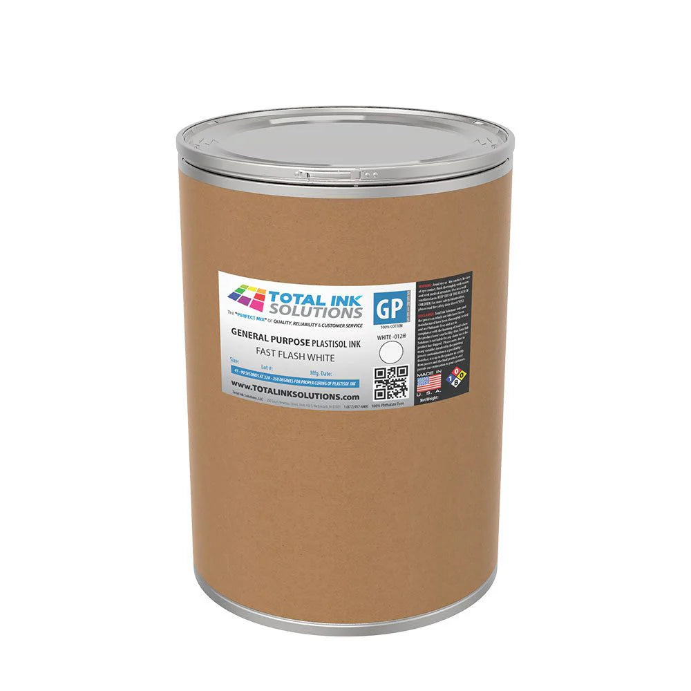 General Purpose White Fast Flash Plastisol Ink - 100% Cotton