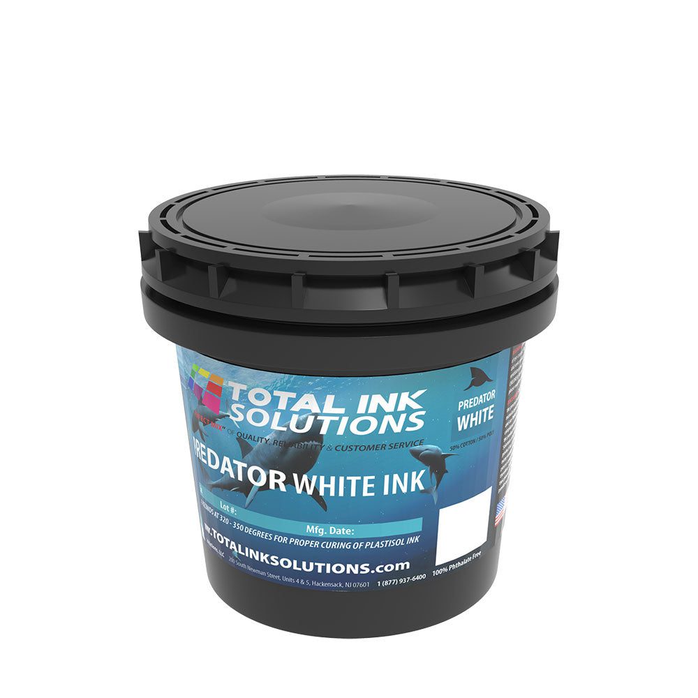 Predator White Plastisol Ink - 100% Cotton