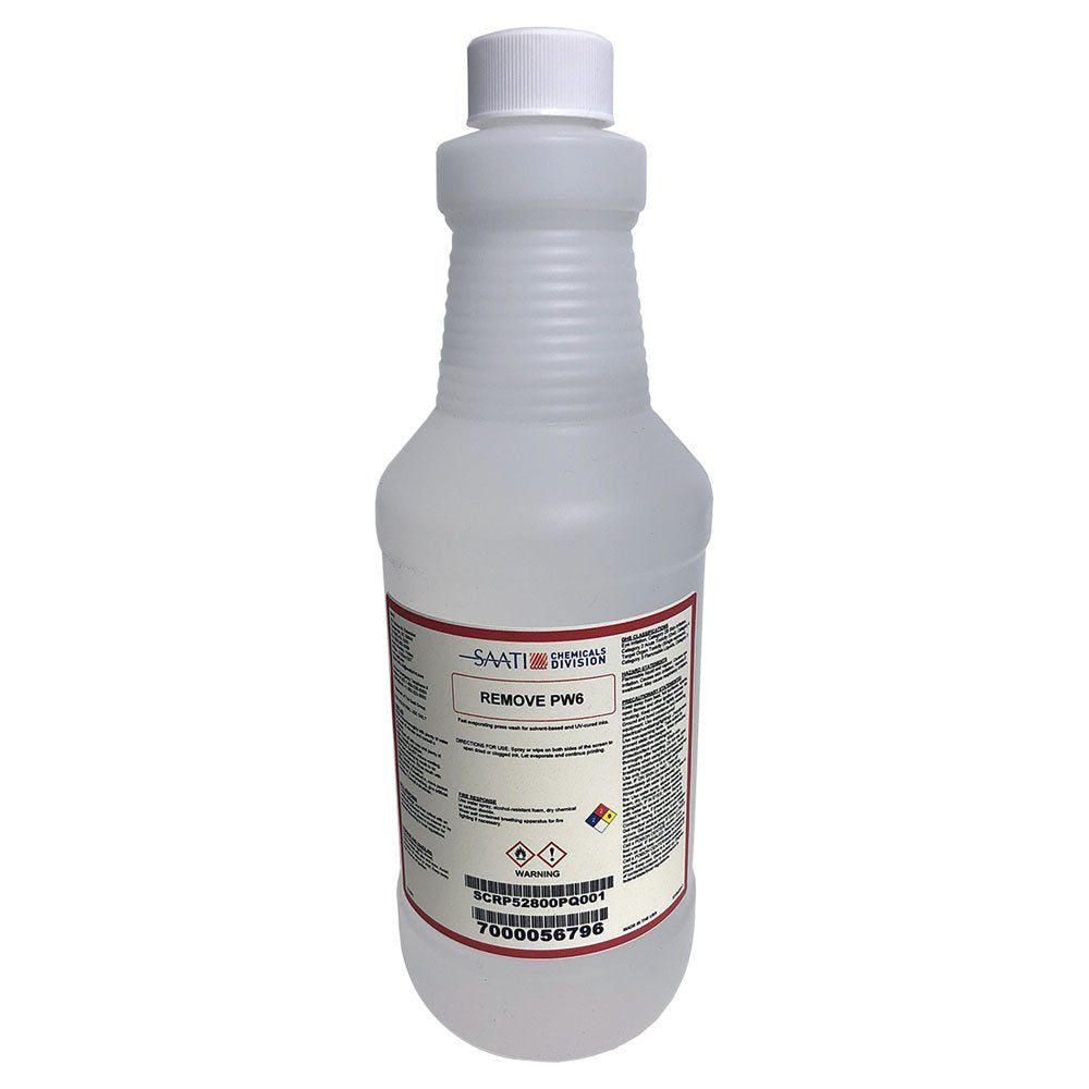 Saati PW6 Remover Press Wash – Fast-Evaporating Screen Printing Cleaner