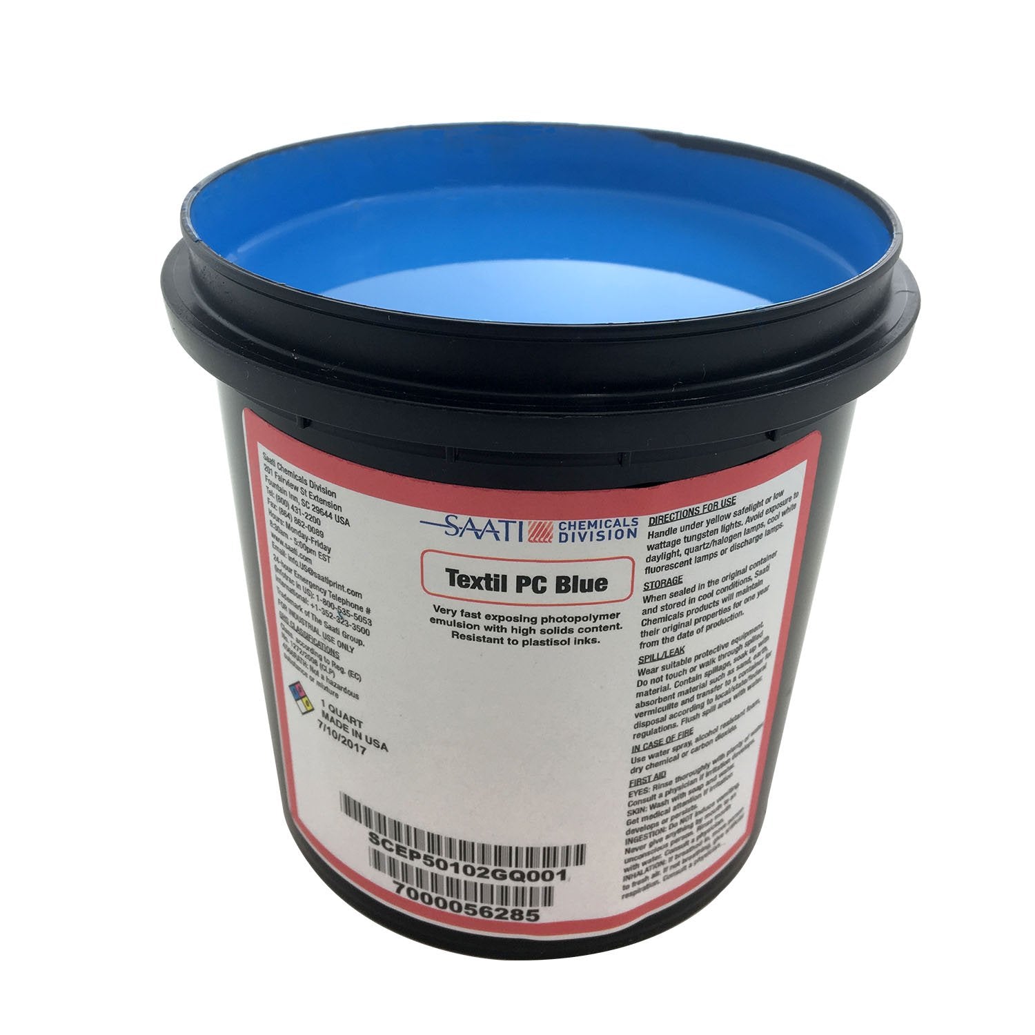 Saati PC Blue Textile Emulsion – High-Performance Blue Emulsion for Screen Printing