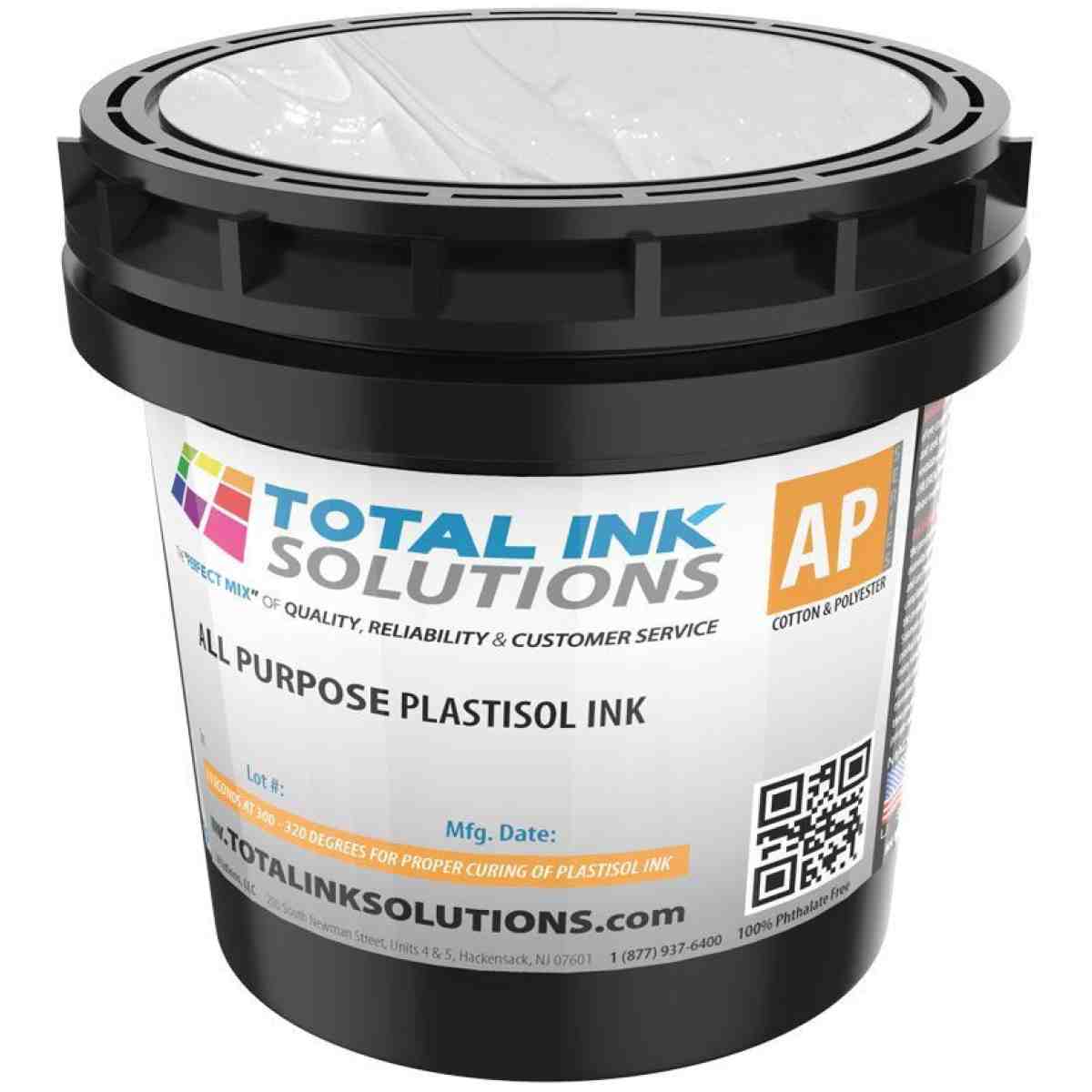 All Purpose Plastisol Ink - White - Quart TOTAL INK SOLUTIONS®