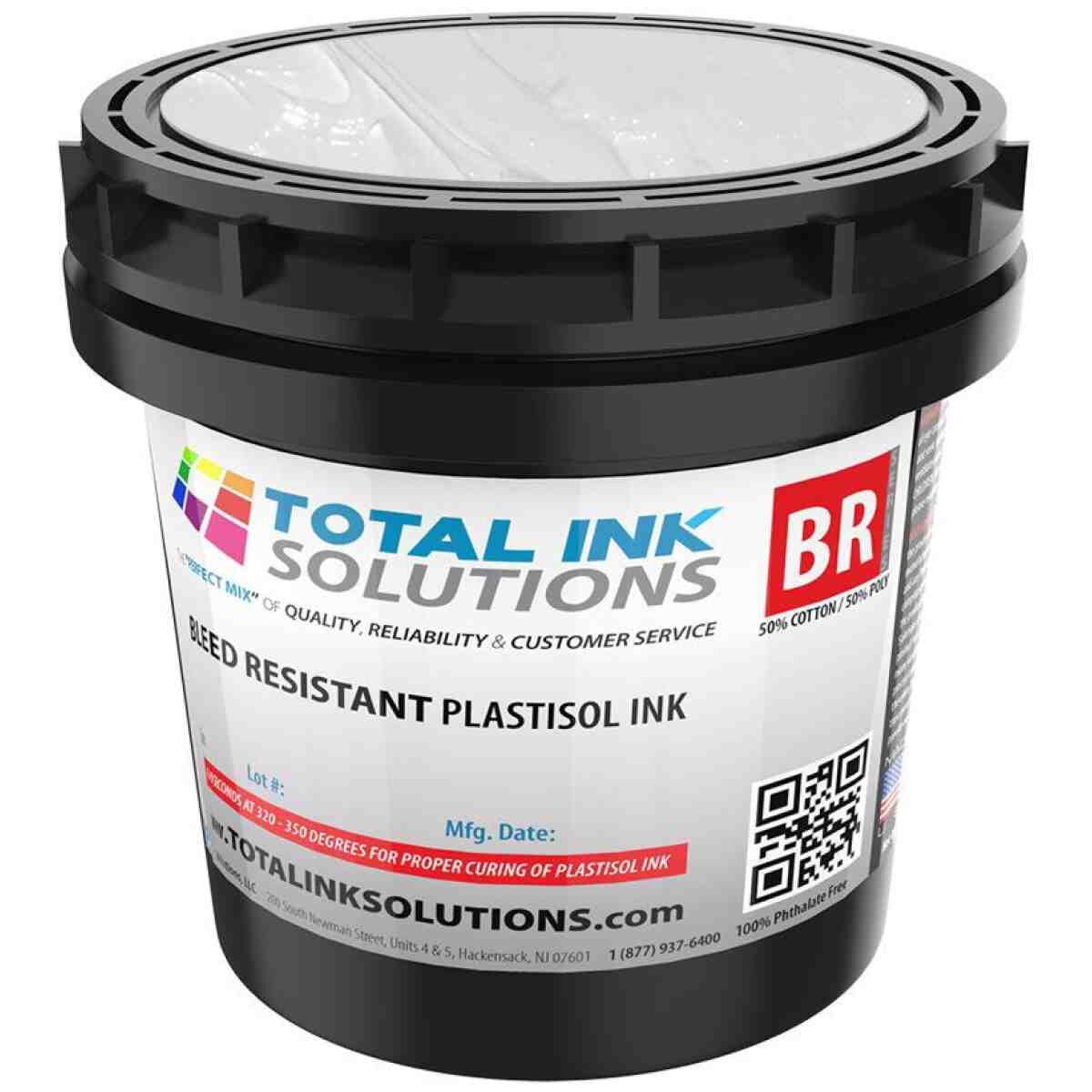 Bleed Resistant Plastisol Ink - 5 Star Bright White - Gallon TOTAL INK SOLUTIONS®