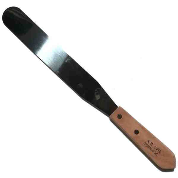 STAINLESS STEEL SPATULA WITH WOOD HANDLE