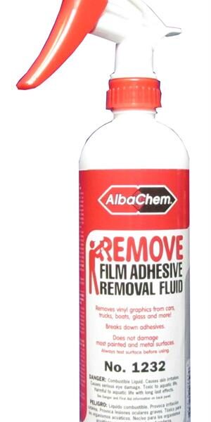 REMOVES DECALS AND FILM ADHESIVE REMOVAL FLUID
