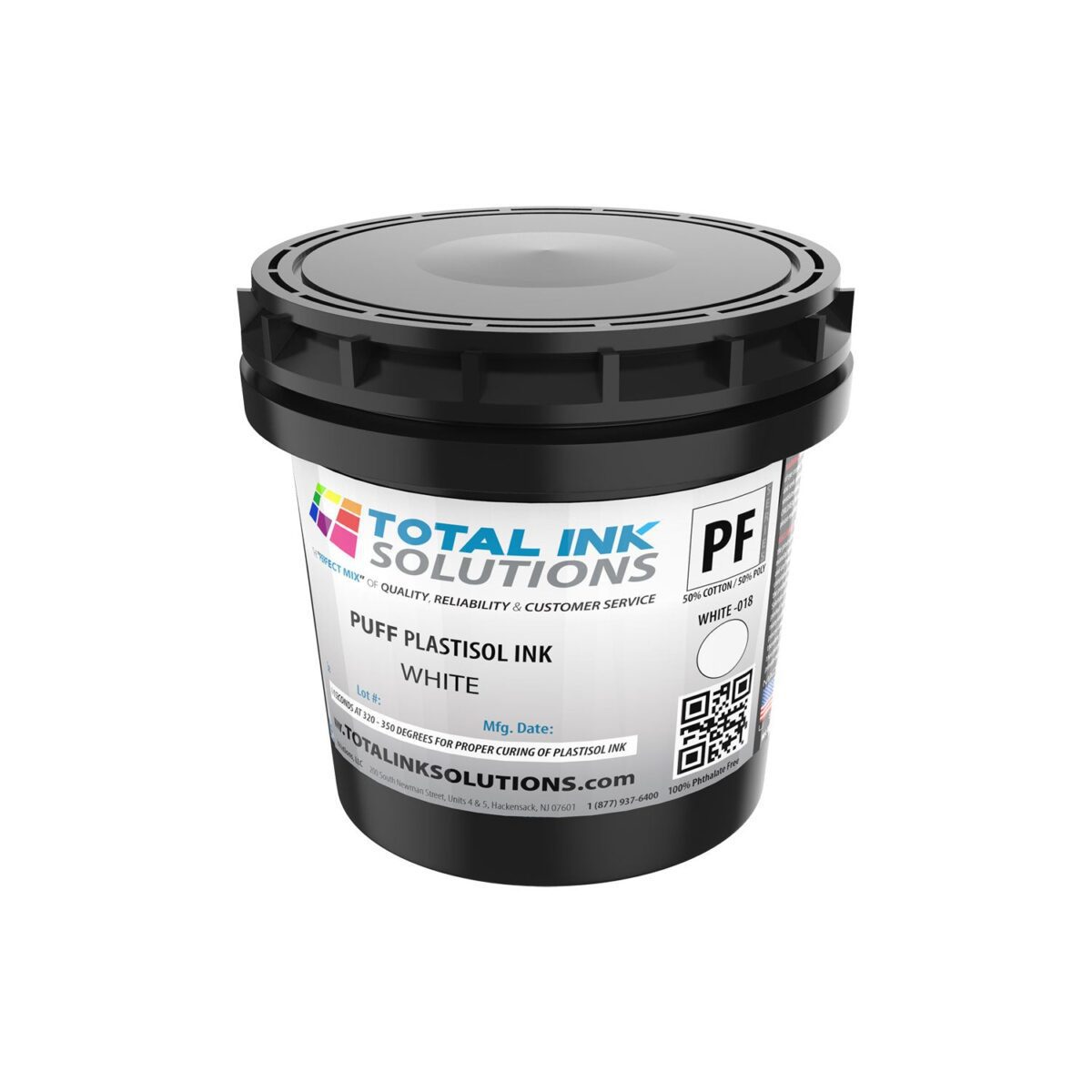 Puff Plastisol Ink - White - Quart TOTAL INK SOLUTIONS®