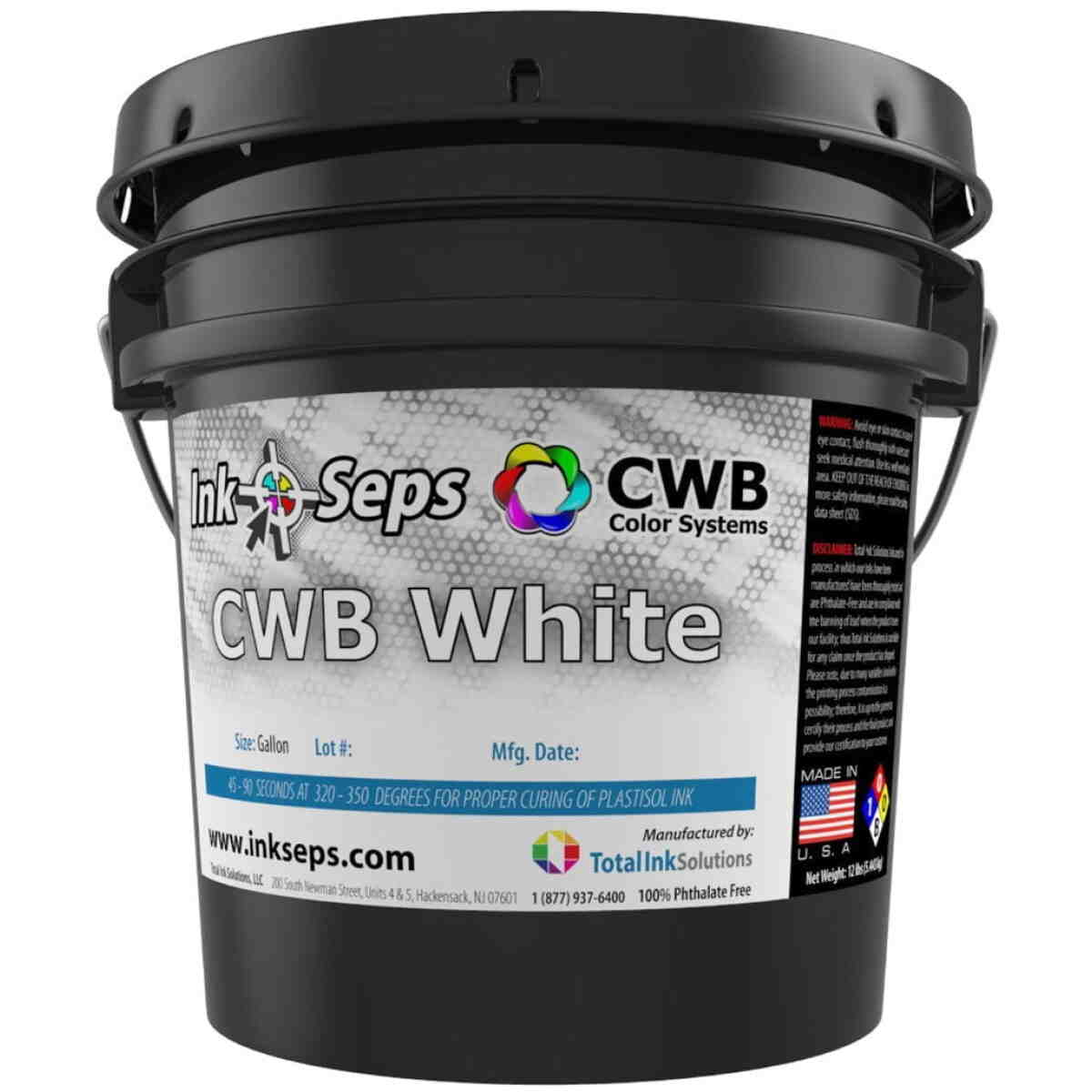 CWB Simulated Process Plastisol Ink - White TOTAL INK SOLUTIONS®