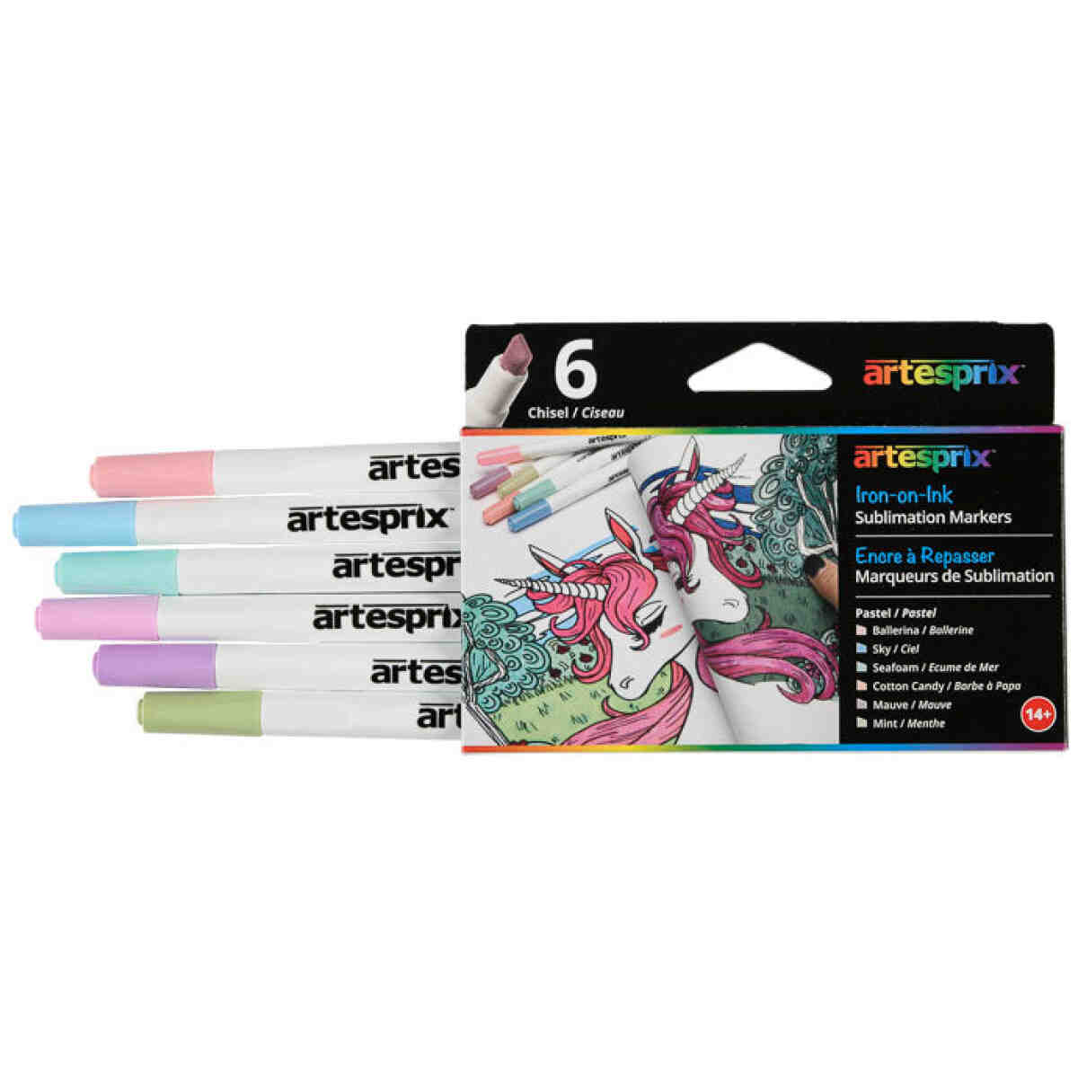 Pastel Sublimation Markers - 6Ct ARTESPRIX®
