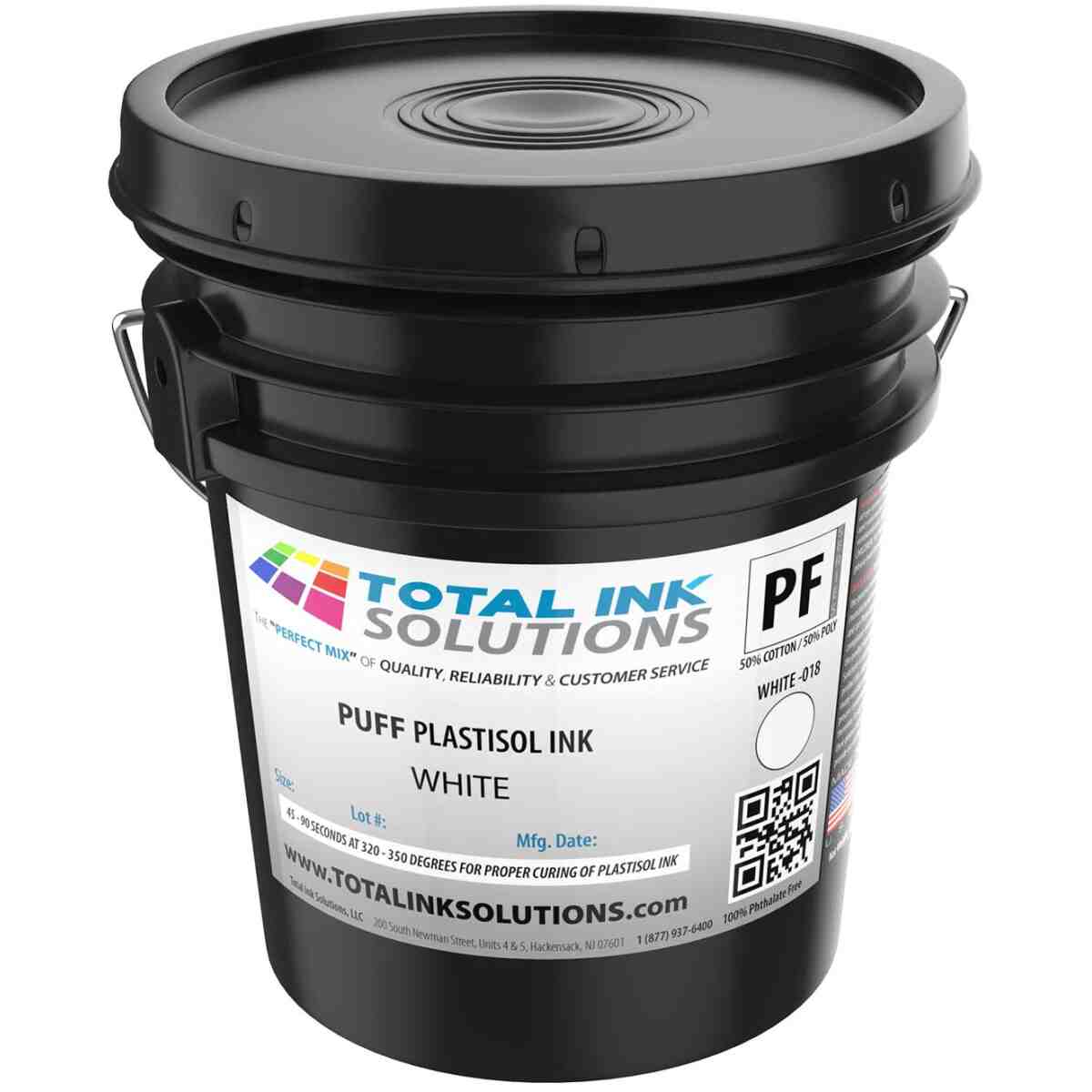 Puff Plastisol Ink - White - 5 Gallon TOTAL INK SOLUTIONS®