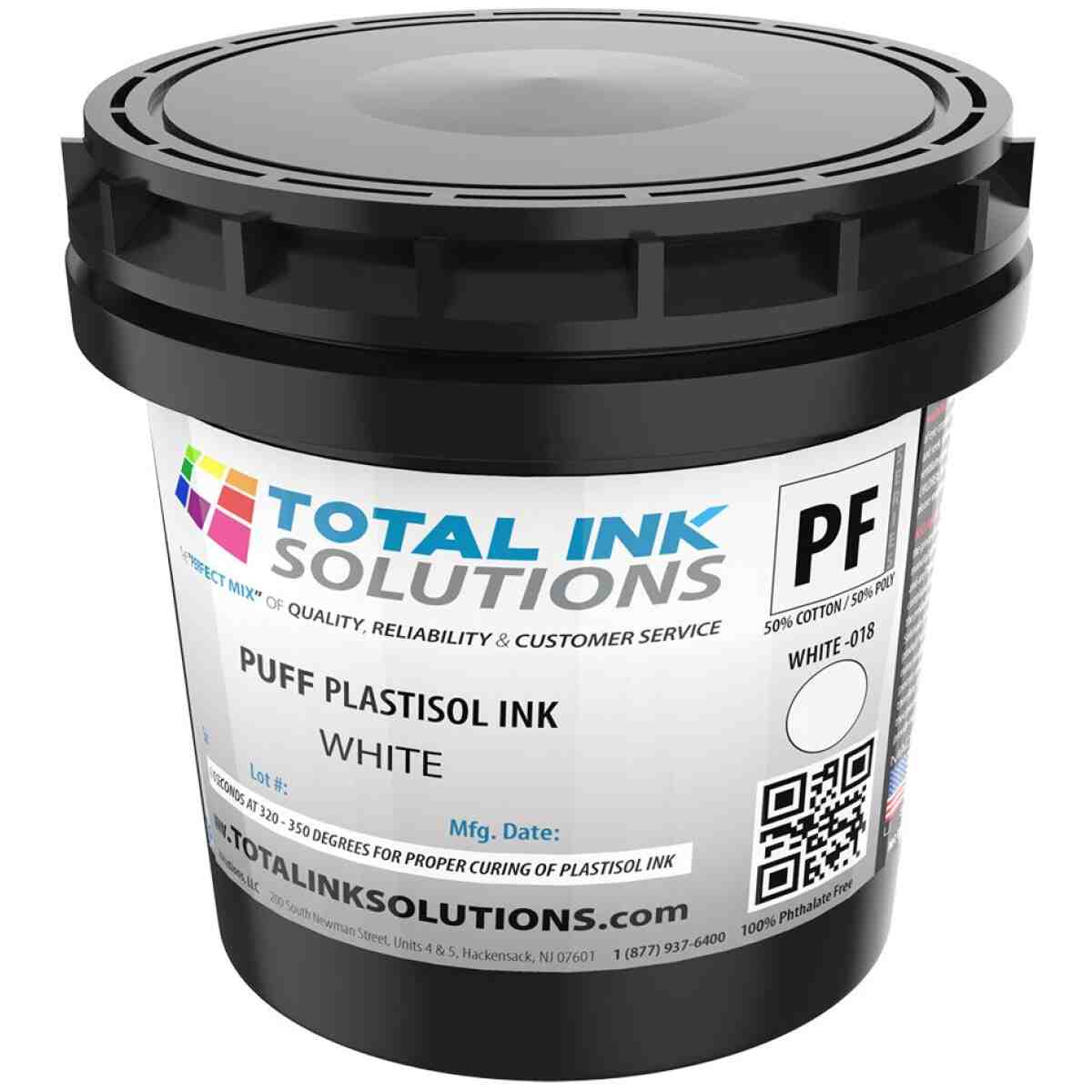 Puff Plastisol Ink - White - Quart TOTAL INK SOLUTIONS®