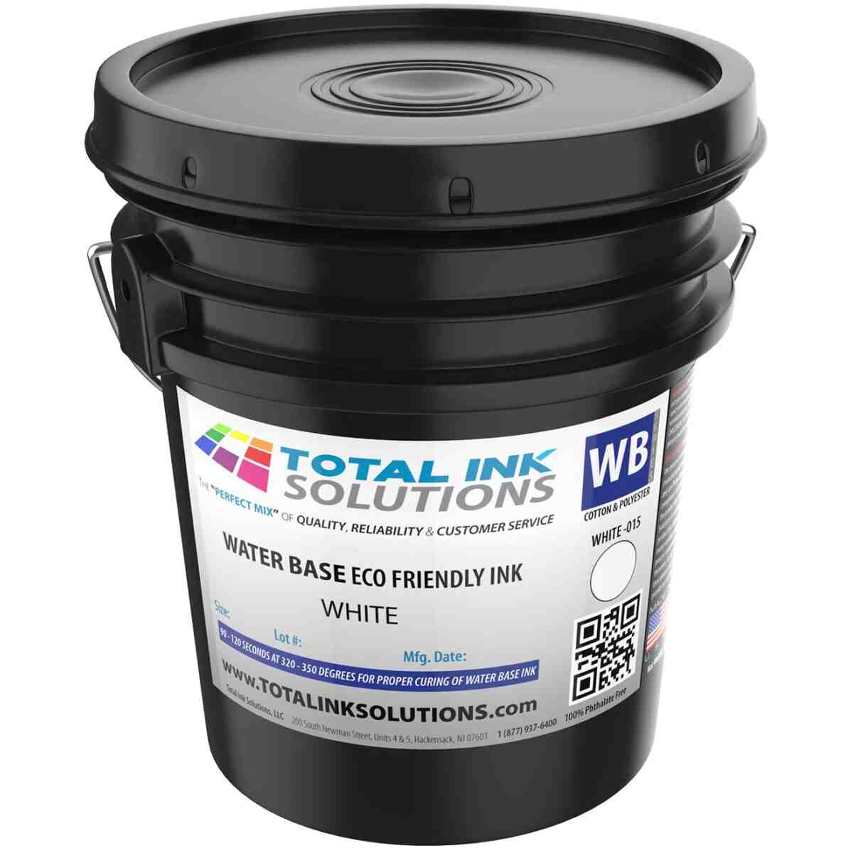 Waterbase Textile Ink - White - 5 Gallons TOTAL INK SOLUTIONS®