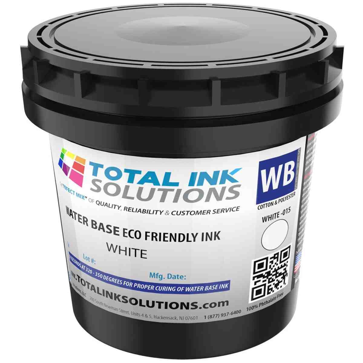 Waterbase Textile Ink - White - Quart TOTAL INK SOLUTIONS®