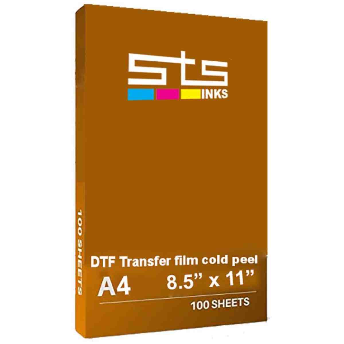 STS® DTF Transfer Film A4 (8.5 X 11”) Cut Sheets Cold Peel STS®