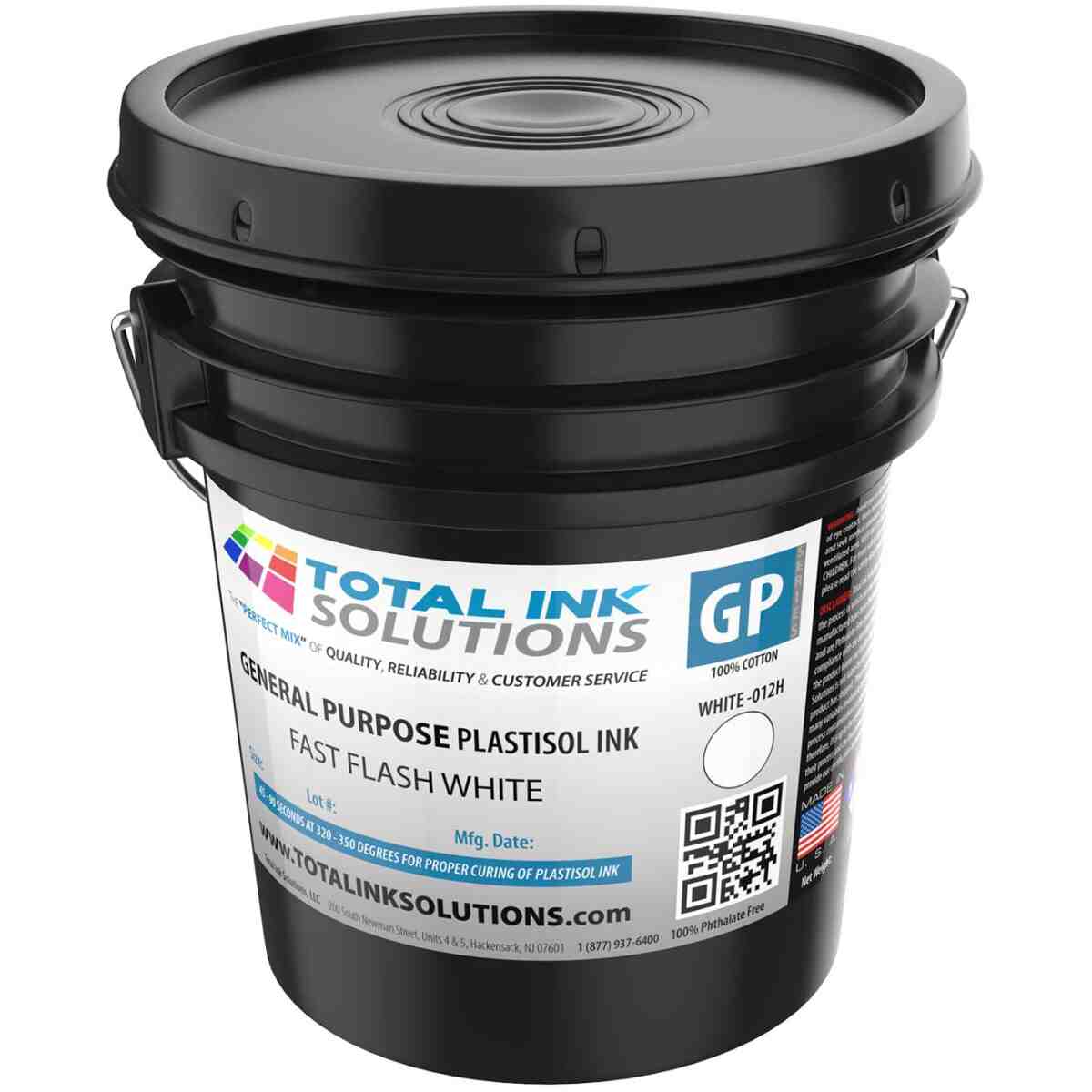 General Purpose Plastisol Ink - Fast Flash White - 5 Gallon TOTAL INK SOLUTIONS®