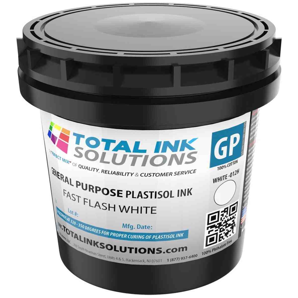 General Purpose Plastisol Ink - Fast Flash White - Quart TOTAL INK SOLUTIONS®