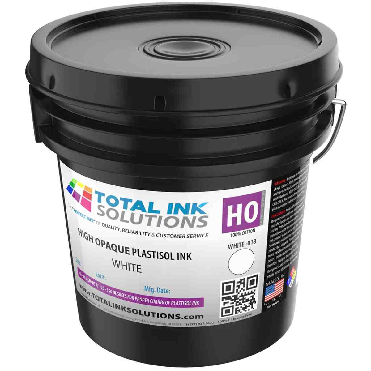 High Opaque Plastisol Ink - White - Gallon TOTAL INK SOLUTIONS®