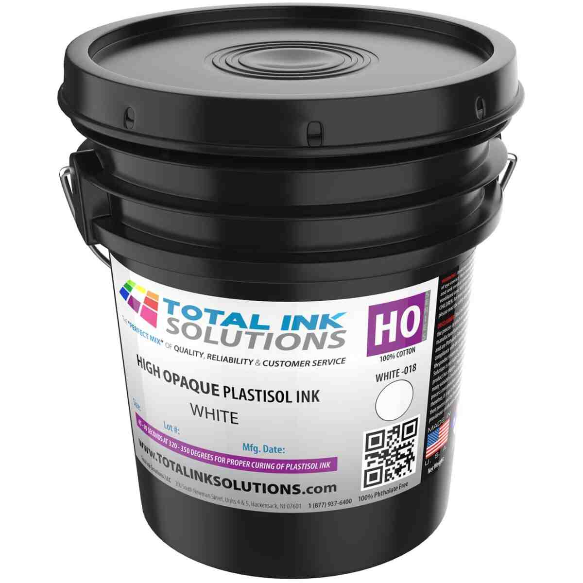 High Opaque Plastisol Ink - White - 5 Gallon TOTAL INK SOLUTIONS®