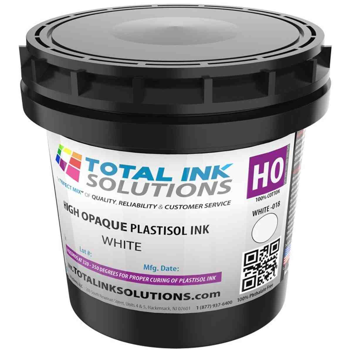 High Opaque Plastisol Ink - White - Pint TOTAL INK SOLUTIONS®