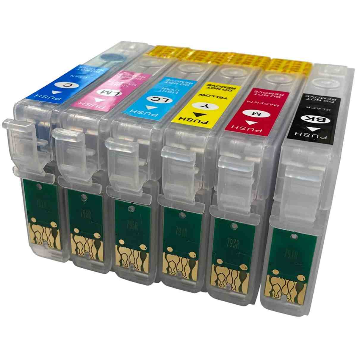 Epson 1430 Refillable Cartridge Set W/6 Syringes & Long Needles TOTAL INK SOLUTIONS®