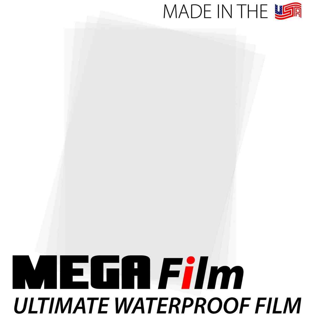 Mega Inkjet Waterproof Film Sheets - 8.5" X 11" MEGA FILM®